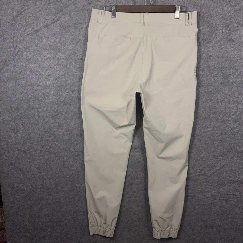 BYLT Ace Jogger Mens 33 Beige Tapered Stretch Performance Tech Athleisure